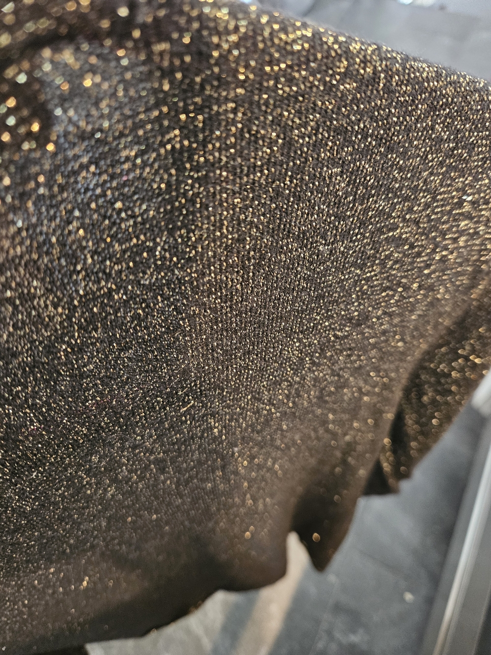 Michael Kors Black Metallic Open-Front Cardigan - Picture 3 of 4